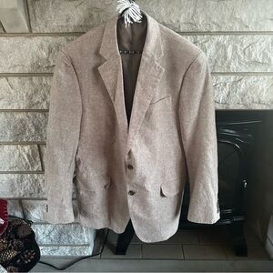 Stafford Men's Y2K Beige Blazer Sport Coat Size 42 Regular